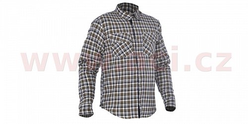 košile KICKBACK CHECKER s Kevlar® podšívkou, OXFORD (zelená khaki/bílá)